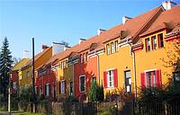 Sozialer Wohnungsbau der 20er Jahre: die Bruno-Thaut-Siedlung in Berlin Altglienicke, k�rzlich restauriert